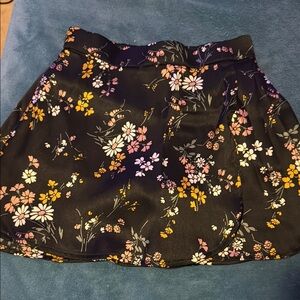Abercrombie Kids Black Floral Skirt